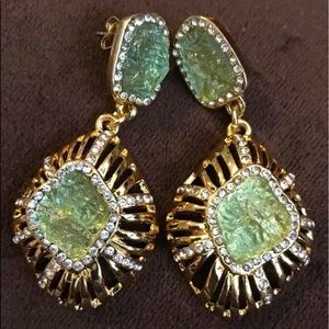 Kara Ross Goldtone Simulated Drusy Earrings